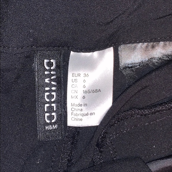 H&M Divided loose black fabric shorts - Picture 5 of 8